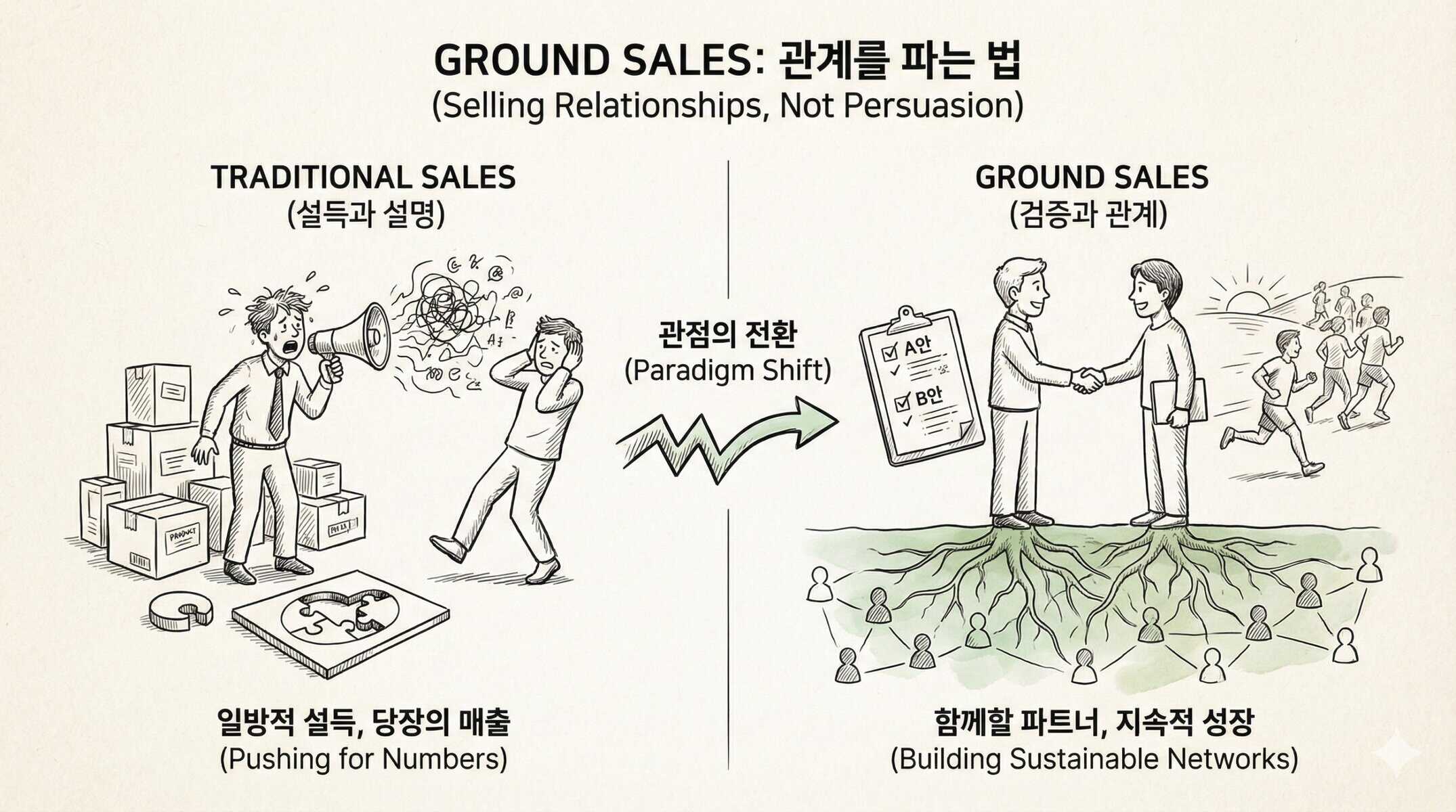그라운드 세일즈, 설득이 아닌 관계를 파는 법