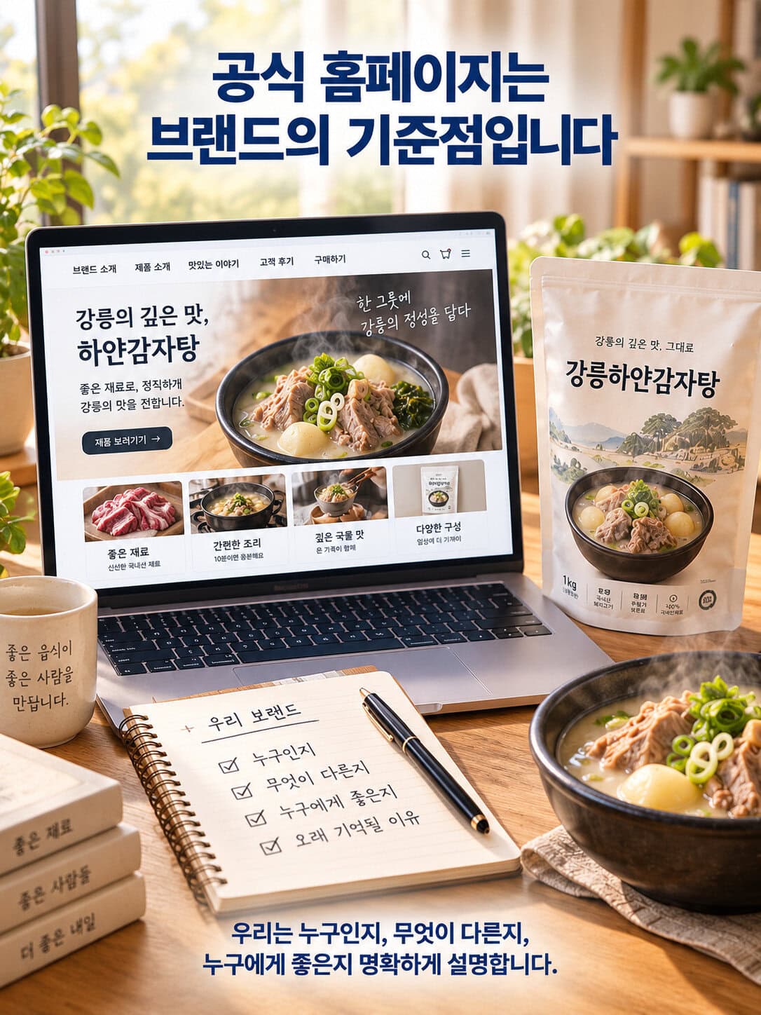 공식 홈페이지는 브랜드의 기준점
