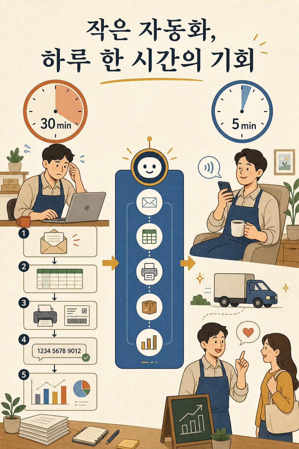 이메일 주문, 엑셀, 송장, 출고 통계를 AI 자동화로 연결해 업무 시간을 줄이는 실무형 AX 흐름
