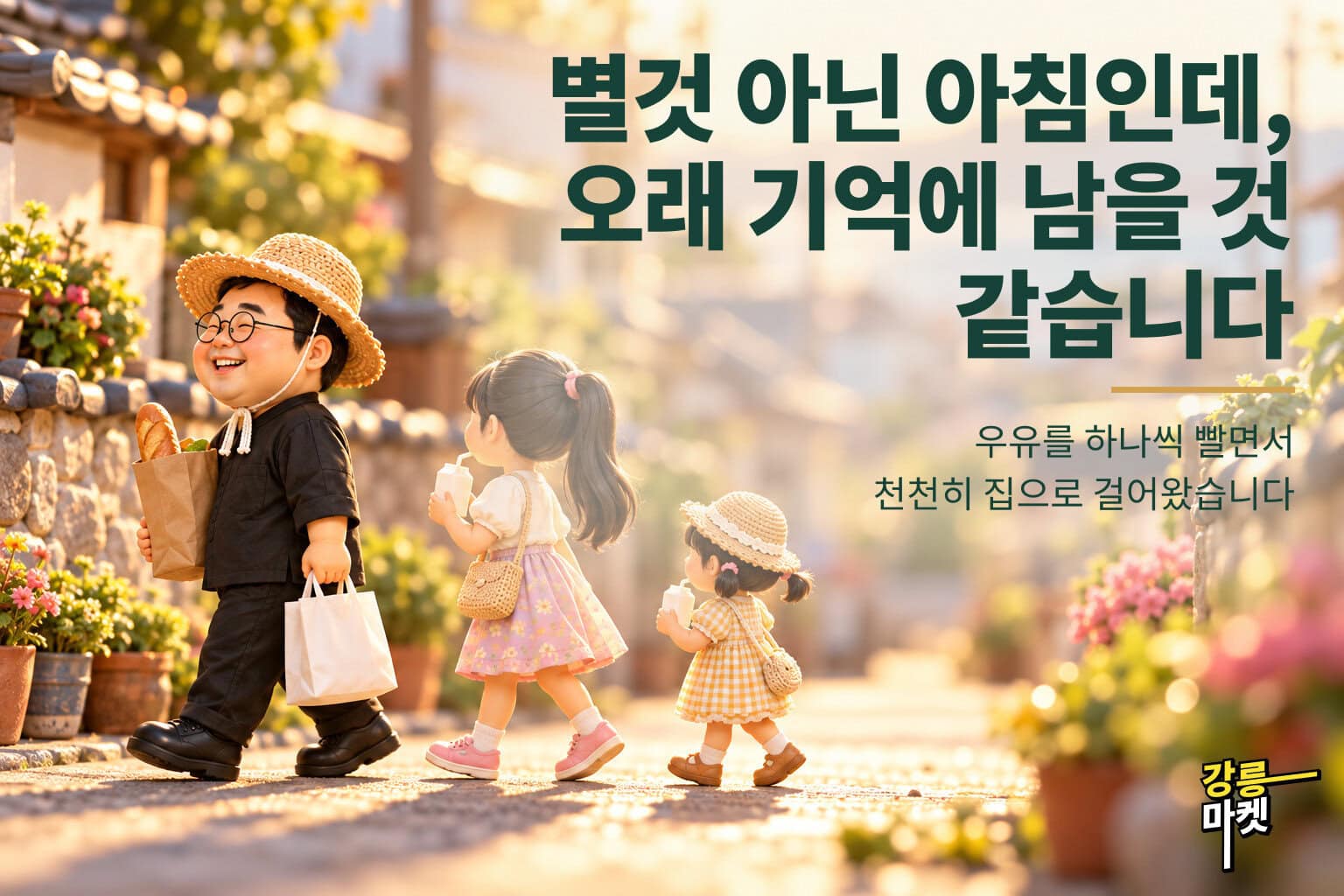 별것 아닌 아침인데, 오래 기억에 남을 것 같습니다. 우유를 하나씩 빨면서 천천히 집으로 걸어왔습니다.